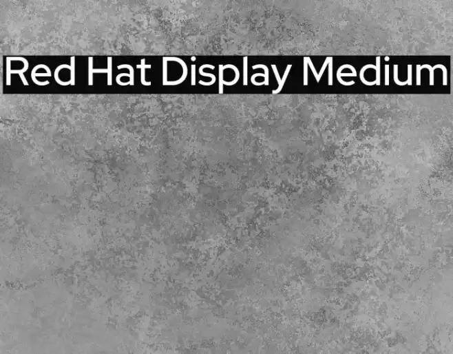Red Hat Display Medium Font examples