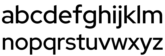 Red Hat Display Medium Font LOWERCASE