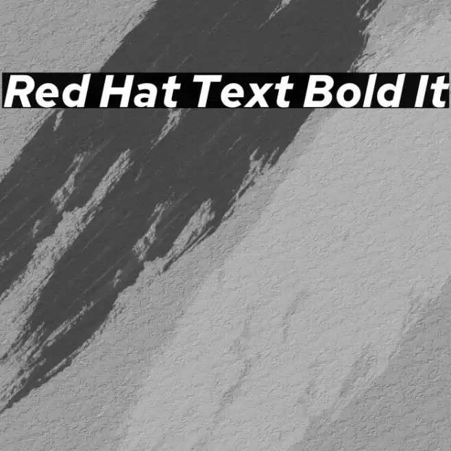 Red Hat Text Bold It Font examples