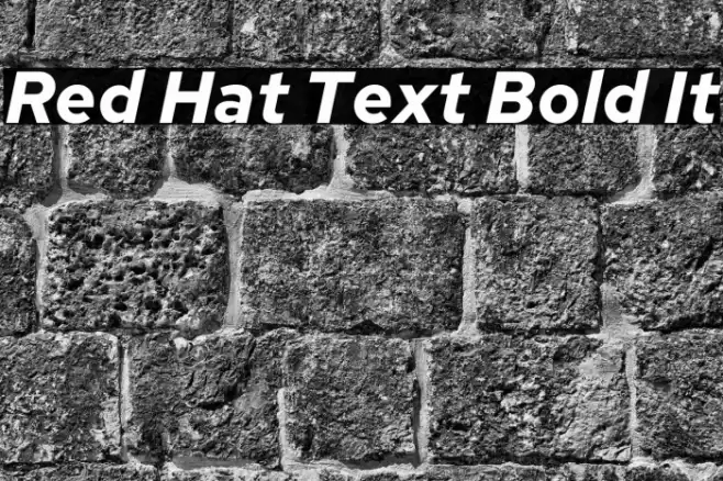 Red Hat Text Bold It Font examples