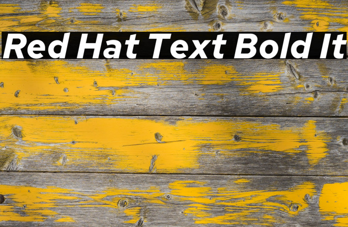 Red Hat Text Bold It Font examples