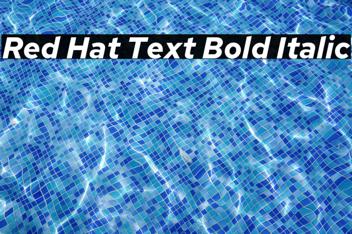 Red Hat Text Bold Italic Example 1