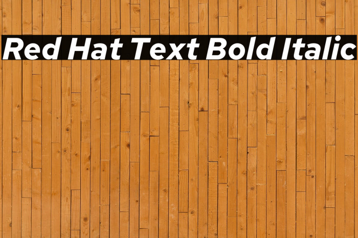 Red Hat Text Bold Italic Example 2