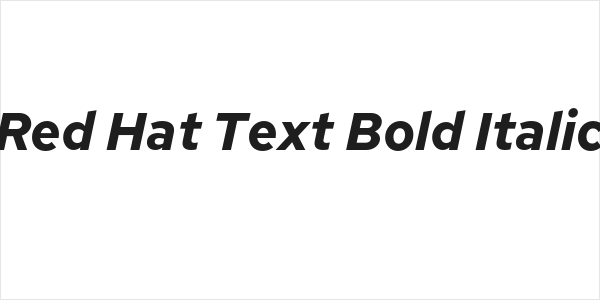 Red Hat Text Bold Italic Logo