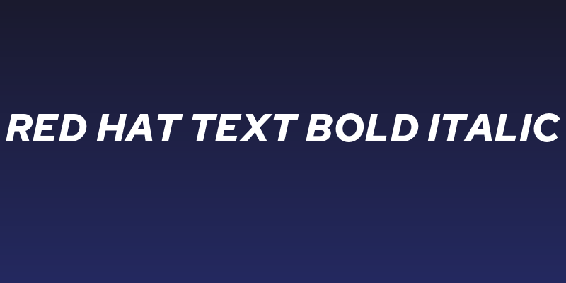 Red Hat Text Bold Italic Social Header