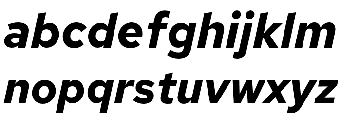 Red Hat Text Bold Italic Font LOWERCASE