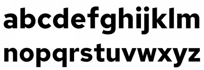 Red Hat Text Bold Font LOWERCASE