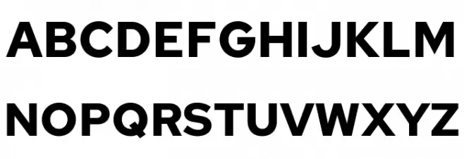 Red Hat Text Bold फ़ॉन्ट अपरकेस