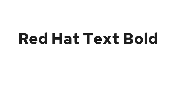 Red Hat Text Bold Logo