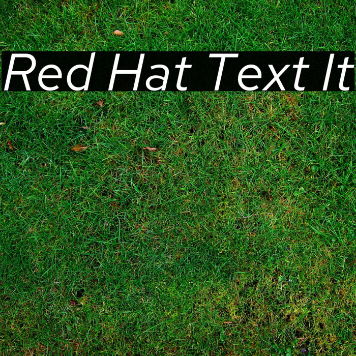 Red Hat Text It Font examples