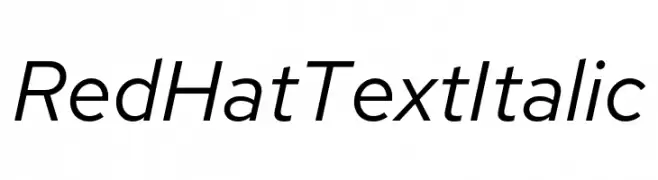 Red Hat Text Italic  Free Fonts Download
