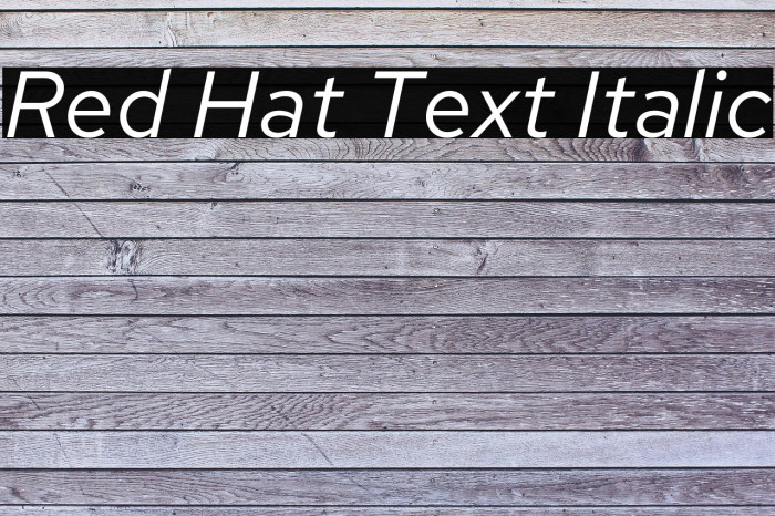 Red Hat Text Italic Example 1
