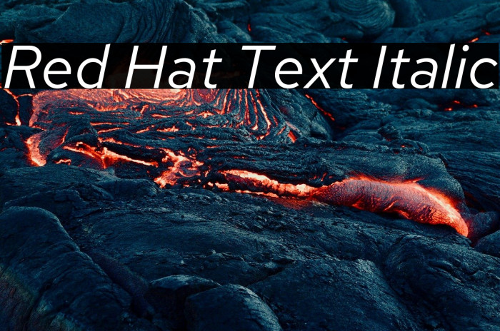 Red Hat Text Italic Example 2