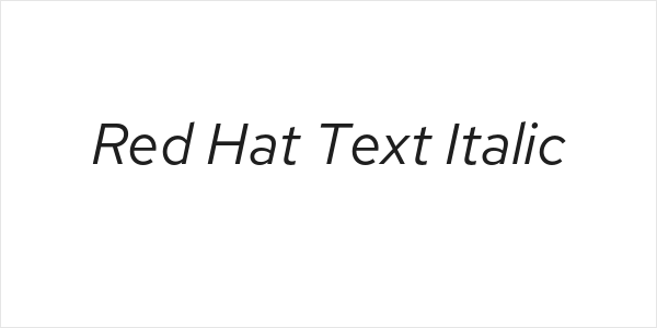 Red Hat Text Italic Logo