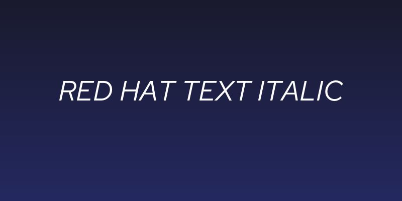 Red Hat Text Italic Social Header