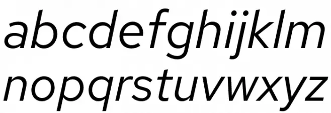 Red Hat Text Italic 字体 小写