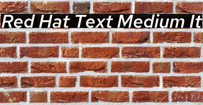 Red Hat Text Medium It Font examples
