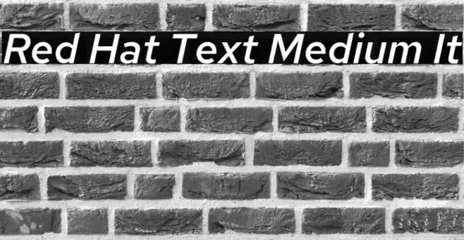 Red Hat Text Medium It Font examples