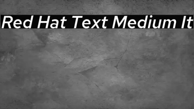 Red Hat Text Medium It Font examples