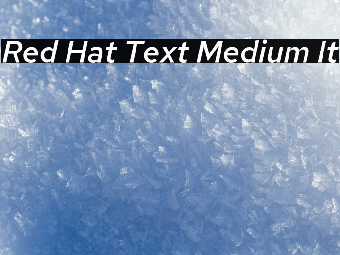 Red Hat Text Medium It Font examples