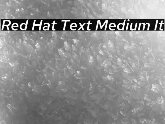 Red Hat Text Medium It Font examples