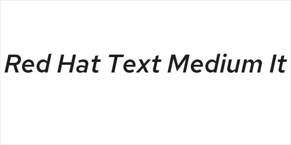 Red Hat Text Medium It Logo