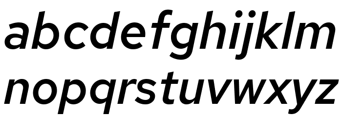 Red Hat Text Medium It Font LOWERCASE