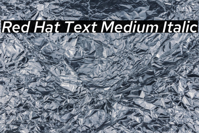 Red Hat Text Medium Italic Example 1