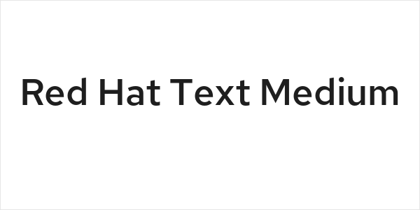 Red Hat Text Medium Logo