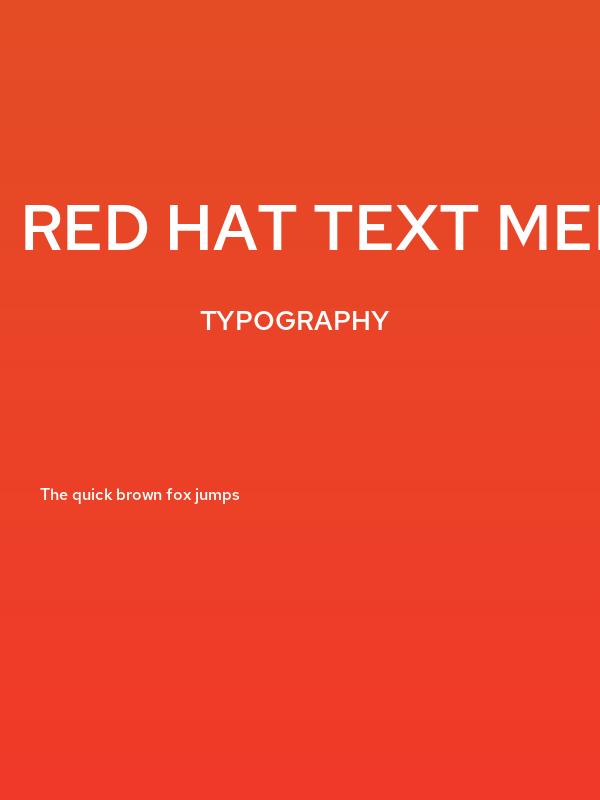 Red Hat Text Medium Poster
