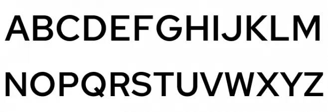 Red Hat Text Medium Caratteri MAIUSCOLE