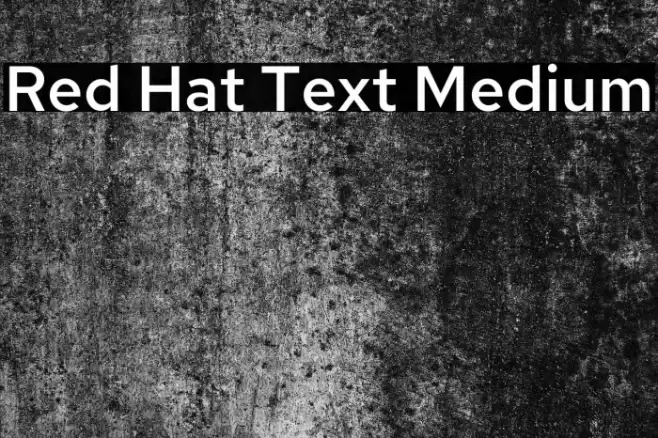 Red Hat Text Medium Font examples