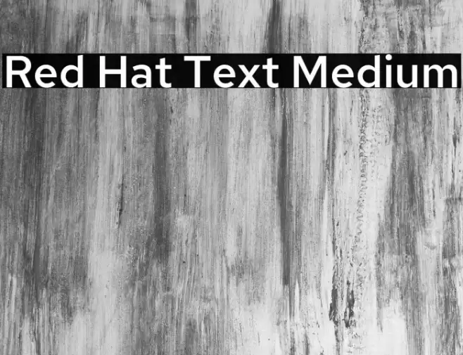 Red Hat Text Medium Font examples