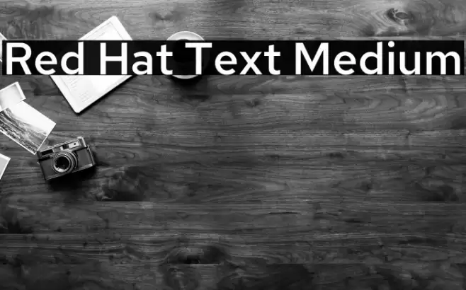 Red Hat Text Medium Font examples