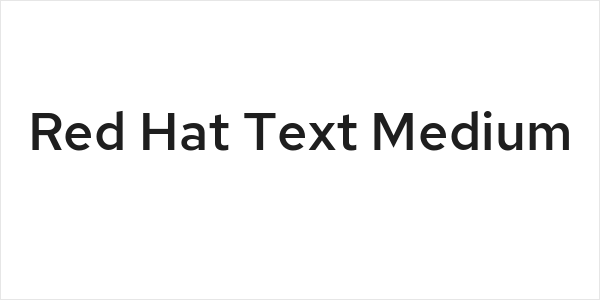 Red Hat Text Medium Logo