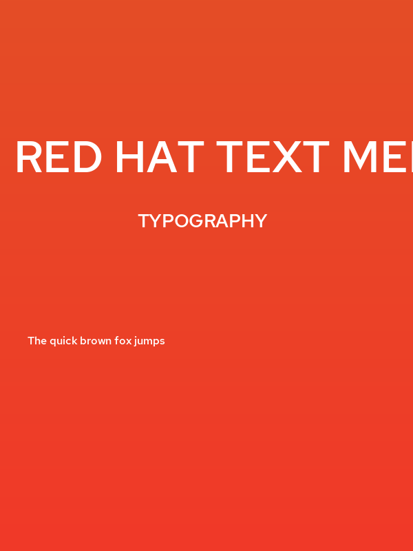 Red Hat Text Medium Poster