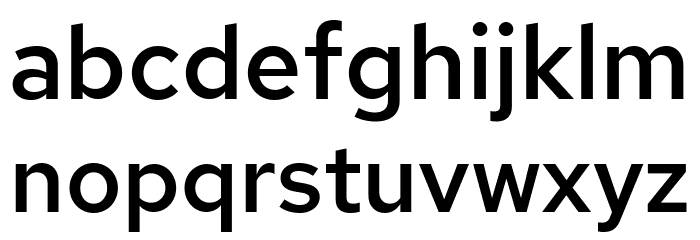 Red Hat Text Medium Font LOWERCASE