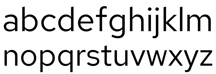 Red Hat Text Font LOWERCASE