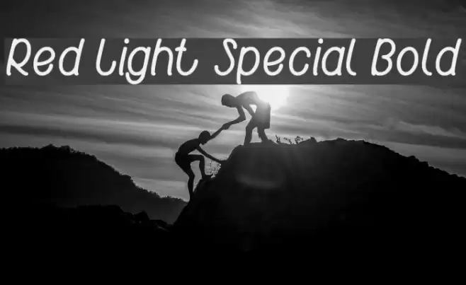 Red Light Special Bold Font examples
