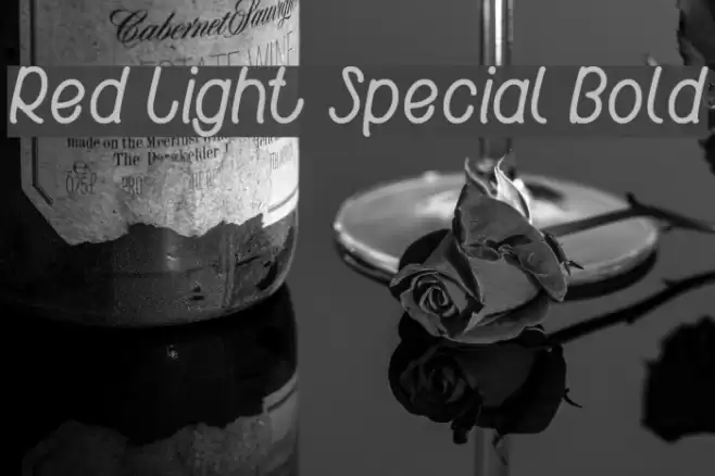 Red Light Special Bold Font examples