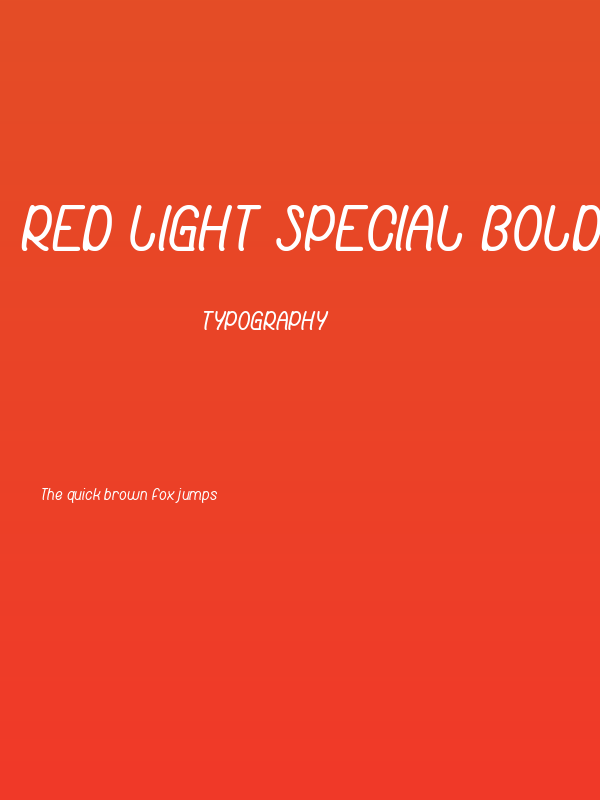 Red Light Special Bold Poster