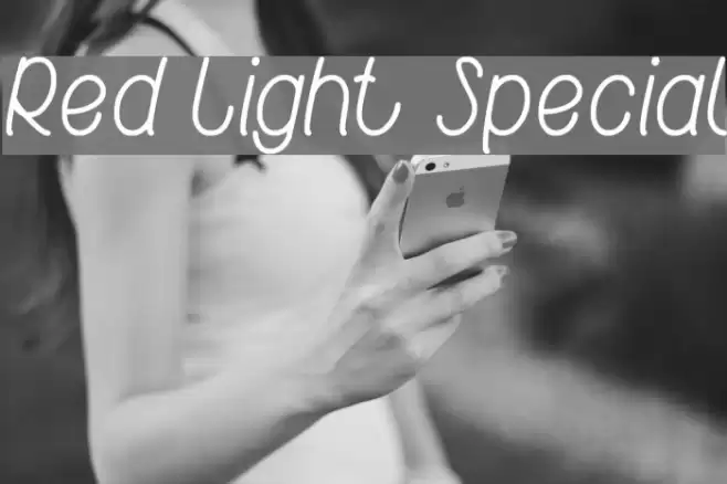 Red Light Special Font examples