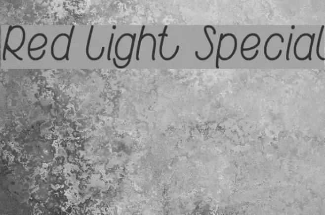 Red Light Special Font examples