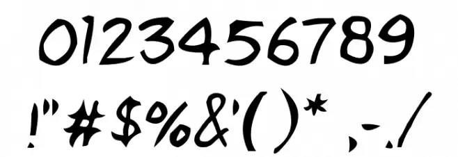 Red Lightning Font OTHER CHARS