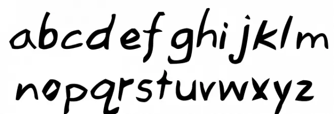 Red Lightning 字体 小写