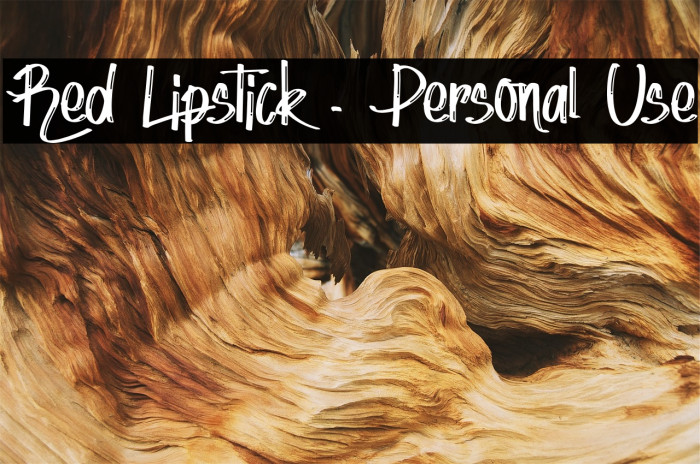 Red Lipstick - Personal Use Font examples