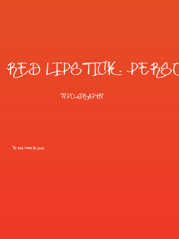 Red Lipstick - Personal Use Poster