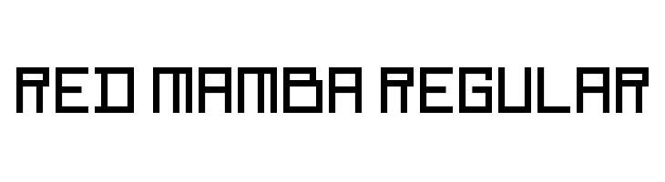 Red Mamba Regular Fonte