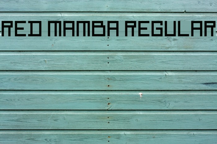 Red Mamba Regular Fonte examples