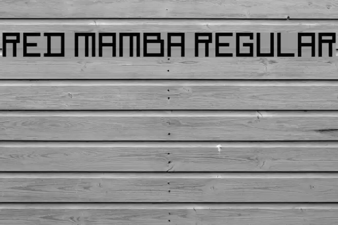 Red Mamba Regular Fonte examples